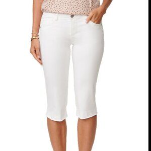 White Capri Pants- Ab'solution Capri denim skimmer by Democracy